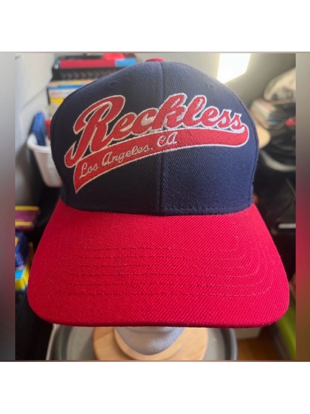 Young & Reckless Y2K Skateboarding Blue Red OG Snapback Cap Y&R Los Angeles Hat